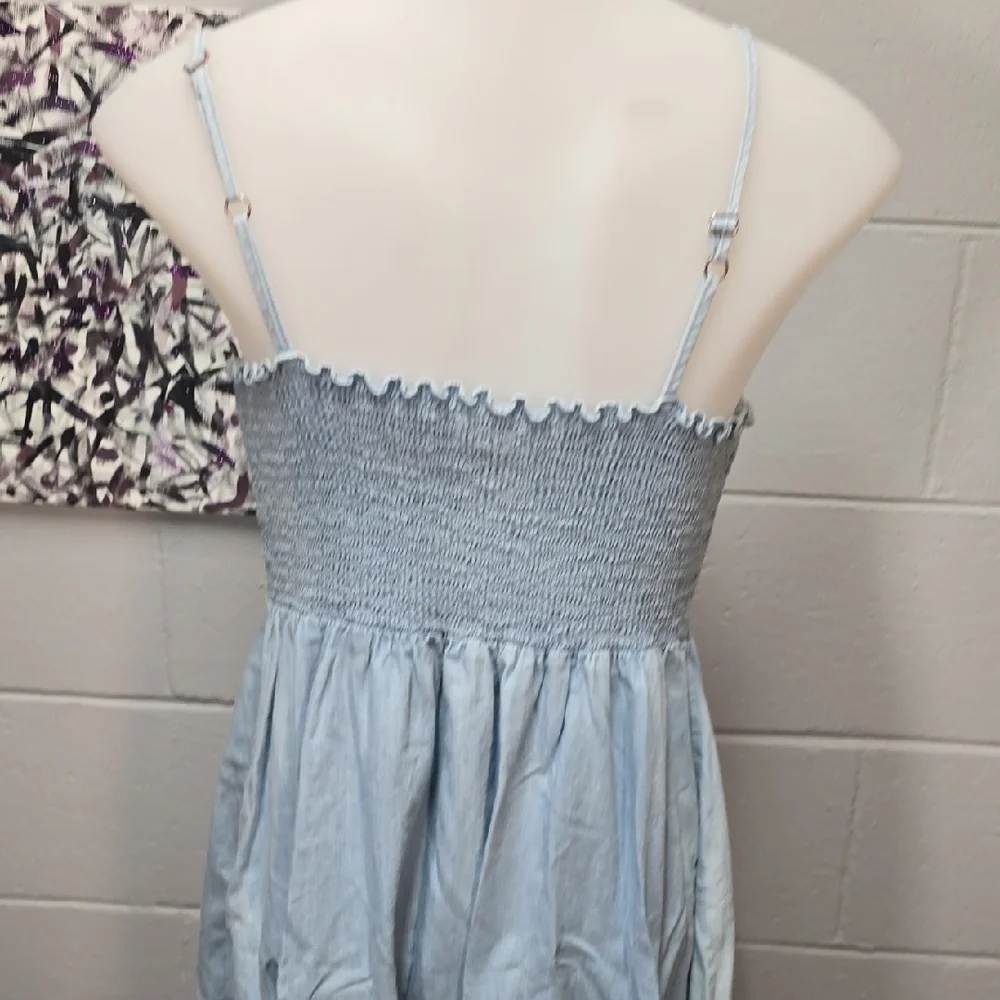 Elegant Japana Light Blue Button-Front Mini Dress